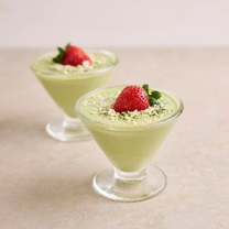 Japoniškos matcha arbatos ir baltojo šokolado putėsiai