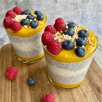 Chia puding mango ja kaerahelvestega
