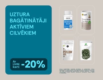 -20% produktiem aktīviem cilvēkiem | Akcija