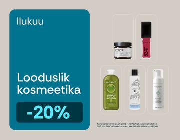 -20% populaarseimatele kosmeetikabrändidele | Kampaania