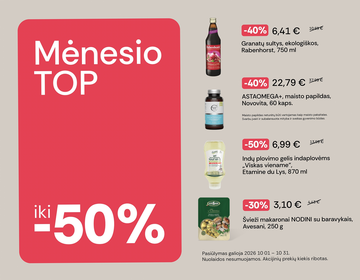 TOP didžiausios spalio mėnesio nuolaidos | Akcija