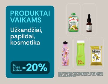 –20 % vaikams skirtiems produktams | Akcija
