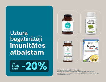 STIPRĀKAI IMUNITĀTEI: -20% uztura bagātinātājiem imunitātei | Akcija