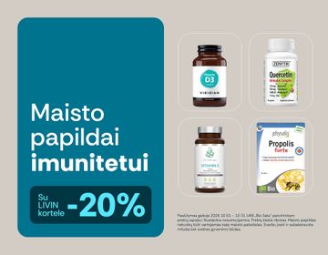 STIPRIAM IMUNITETUI: -20% maisto papildams imunitetui | Akcija