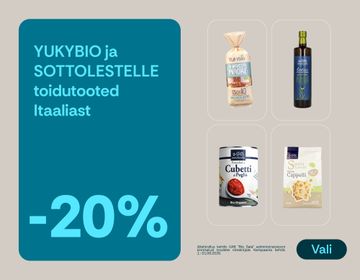 -20% allahindlust Sottolestelle ja YukyBio toodetele | Kampaania