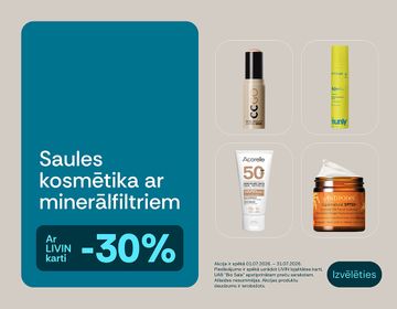 -30% sauļošanās kosmētikai sejai un ķermenim | Akcija