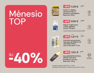 TOP didžiausios rugsėjo mėnesio nuolaidos | Akcija