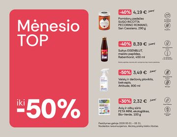 TOP didžiausios gegužės mėnesio nuolaidos | Akcija