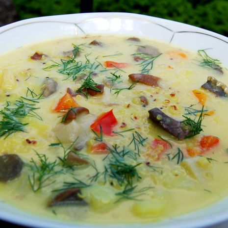Кокосовый суп с киноа