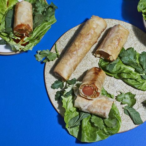 Спринг-роллы с овощными хот-догами