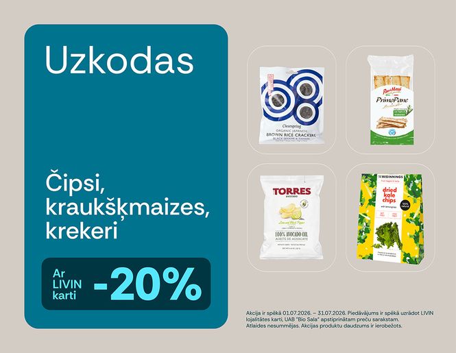 -20% uzkodām vasaras piknikiem | Akcija