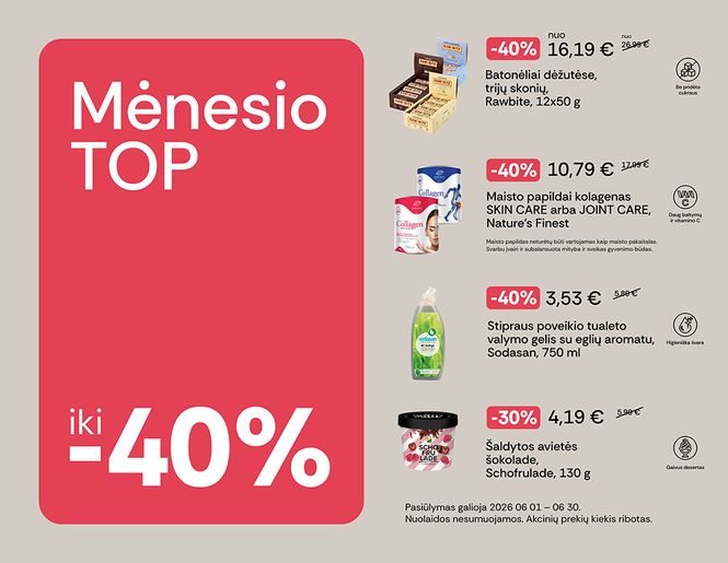 TOP didžiausios birželio mėnesio nuolaidos | Akcija