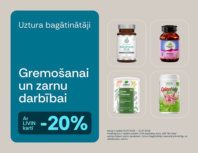 -20% uztura bagātinātājiem gremošanas uzlabošanai | Akcija