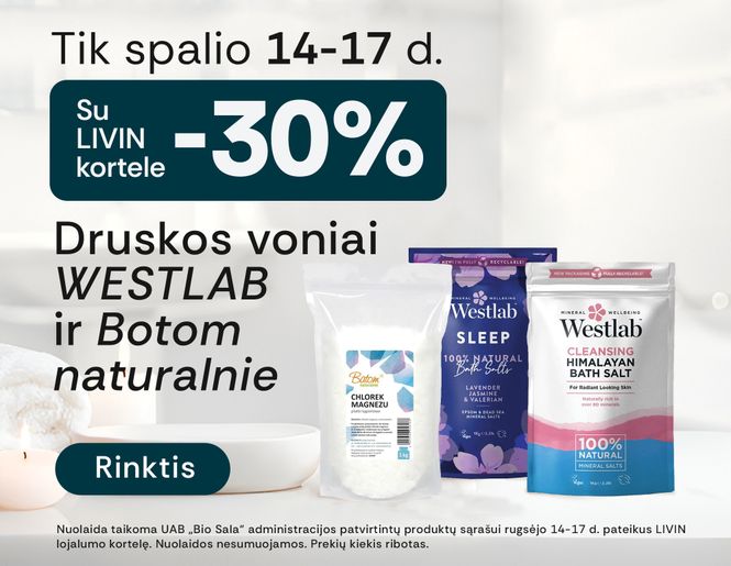-30% vonios druskoms | Akcija