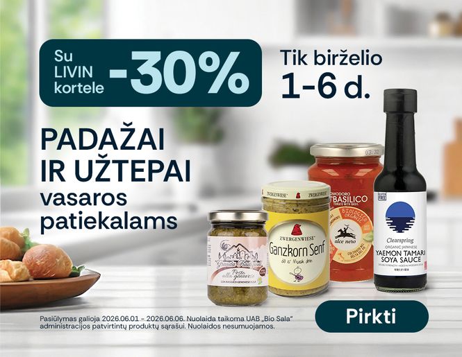 -30% padažams ir užtepams | Akcija