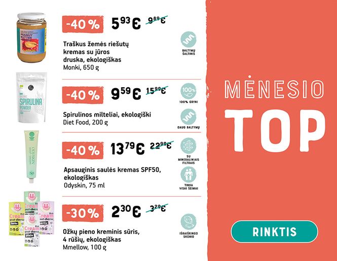 TOP didžiausios birželio mėnesio nuolaidos | Akcija