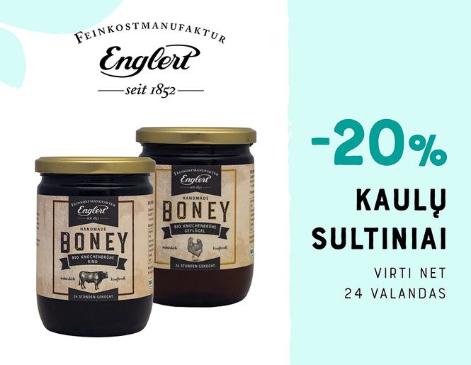 -20% „Englert“ ekologiškiems kaulų sultiniams | Akcija