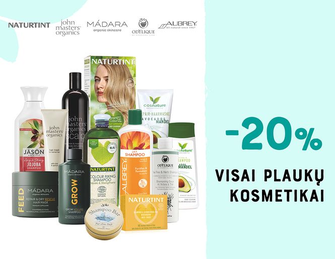 -20% visai plaukų kosmetikai | Akcija