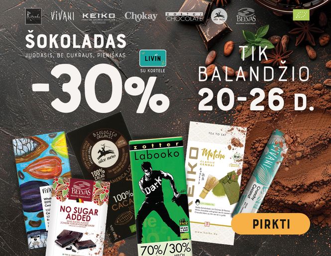 -30 % šokoladui | Akcija 🍫