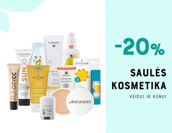 -20% saulės kosmetikai veidui ir kūnui | Akcija