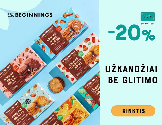 -20% visiems „The Beginnings“ ir „Better foods“ skanėstams | Akcija