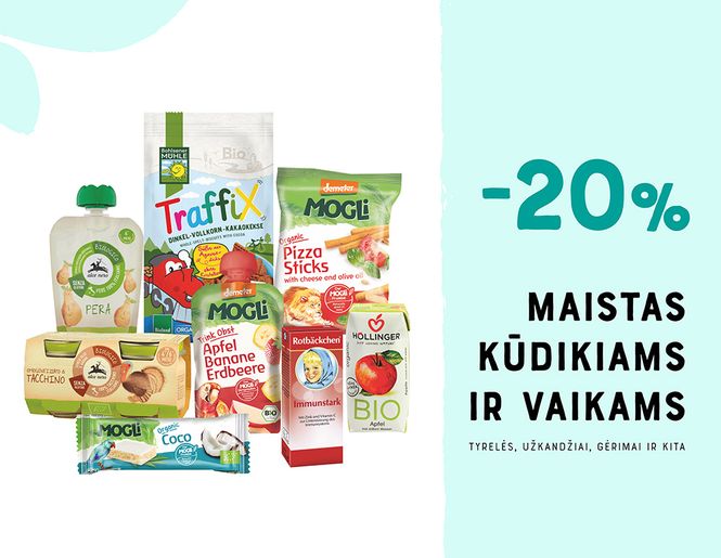-20% maistui kūdikiams ir vaikams | Akcija