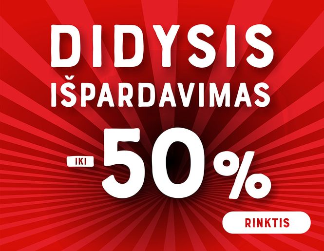 Didysis IŠPARDAVIMAS - nuolaidos iki -50%