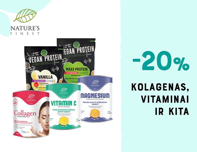 -20% maisto papildams ir supermaistui „Nature's Finest“ | Akcija