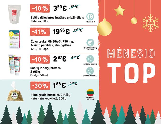 TOP didžiausios gruodžio mėnesio nuolaidos | Akcija