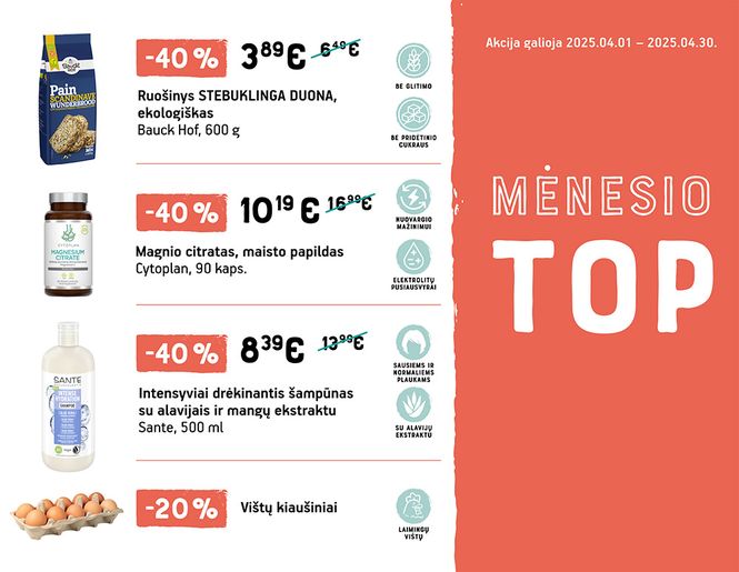 TOP didžiausios balandžio mėnesio nuolaidos | Akcija