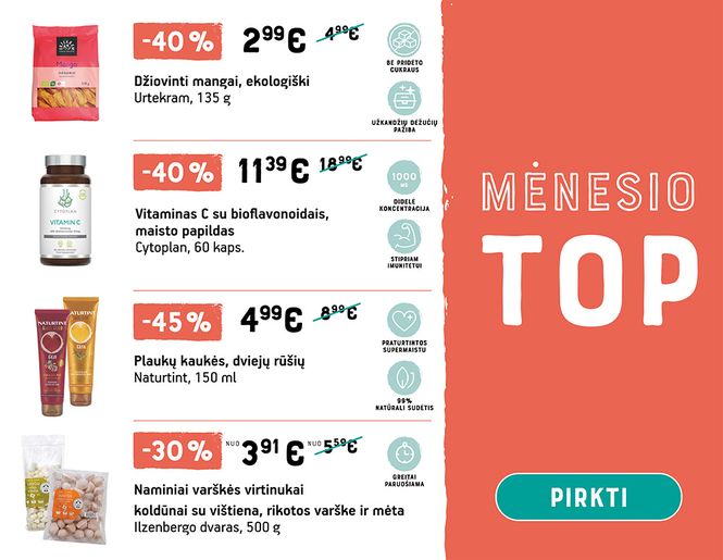 TOP didžiausios rugsėjo mėnesio nuolaidos | Akcija