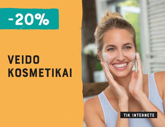 -20% nuolaida visai veido kosmetikai l Akcija