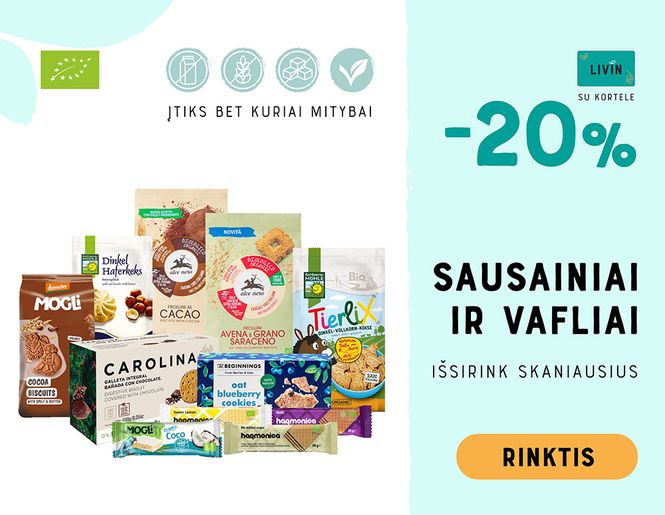-20% nuolaida sausainiams ir vafliams | Akcija 🍪
