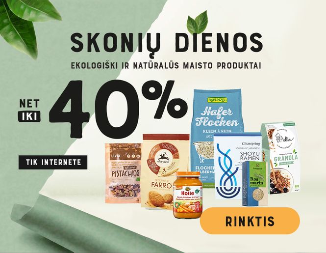 SKONIŲ DIENOS – nuolaidos net iki -40% | Tik internete